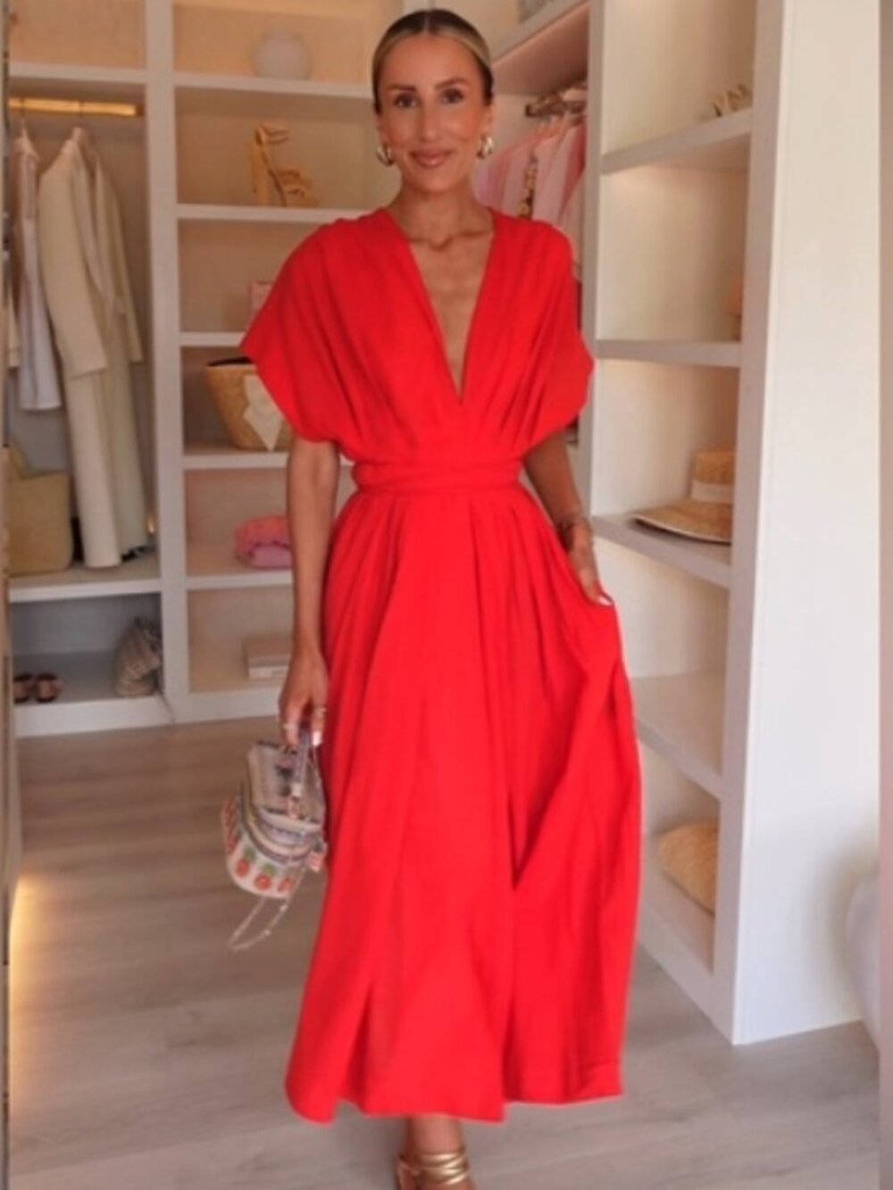 NWT ZARA ZW COLLECTION PLEATED MIDI DRESS XS 2965